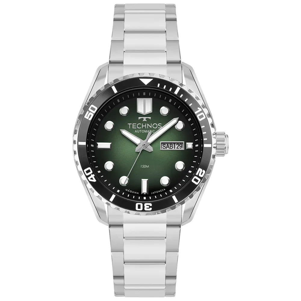 Relógio Tec Masculino Automático Prata