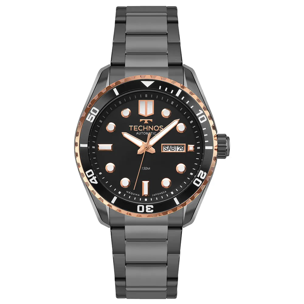Relógio Tec Masculino Automático Bicolor