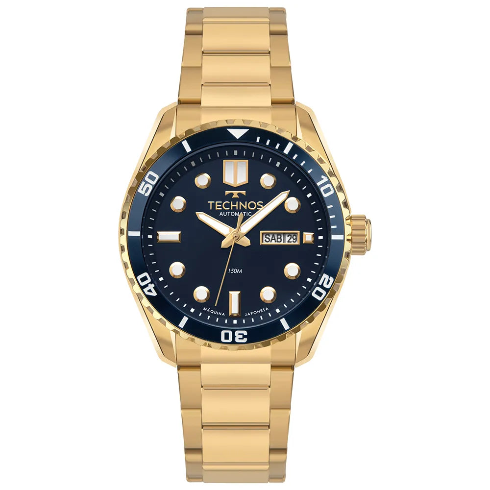 Relógio Tec Masculino Automático Dourado