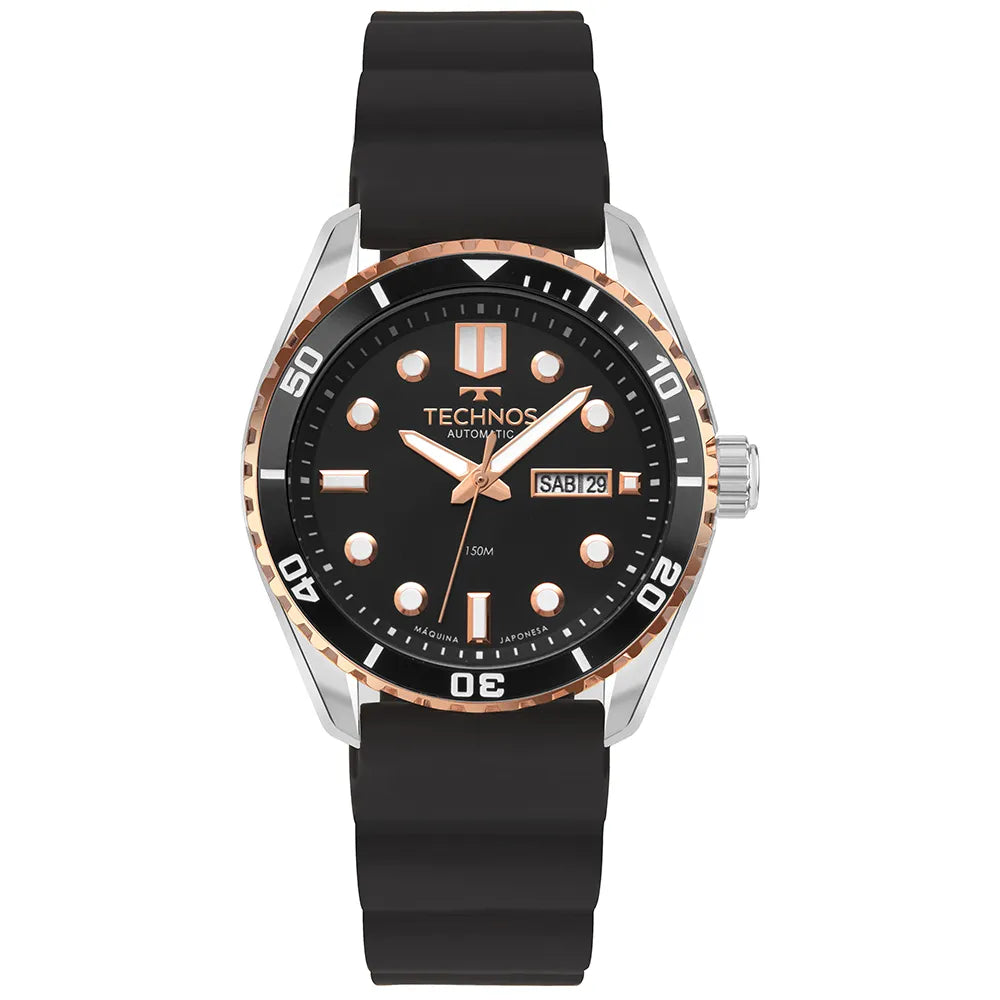 Relógio Tec Masculino Automático Bicolor