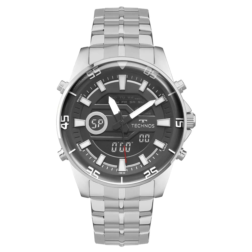Relógio Tec Masculino Digitech Prata