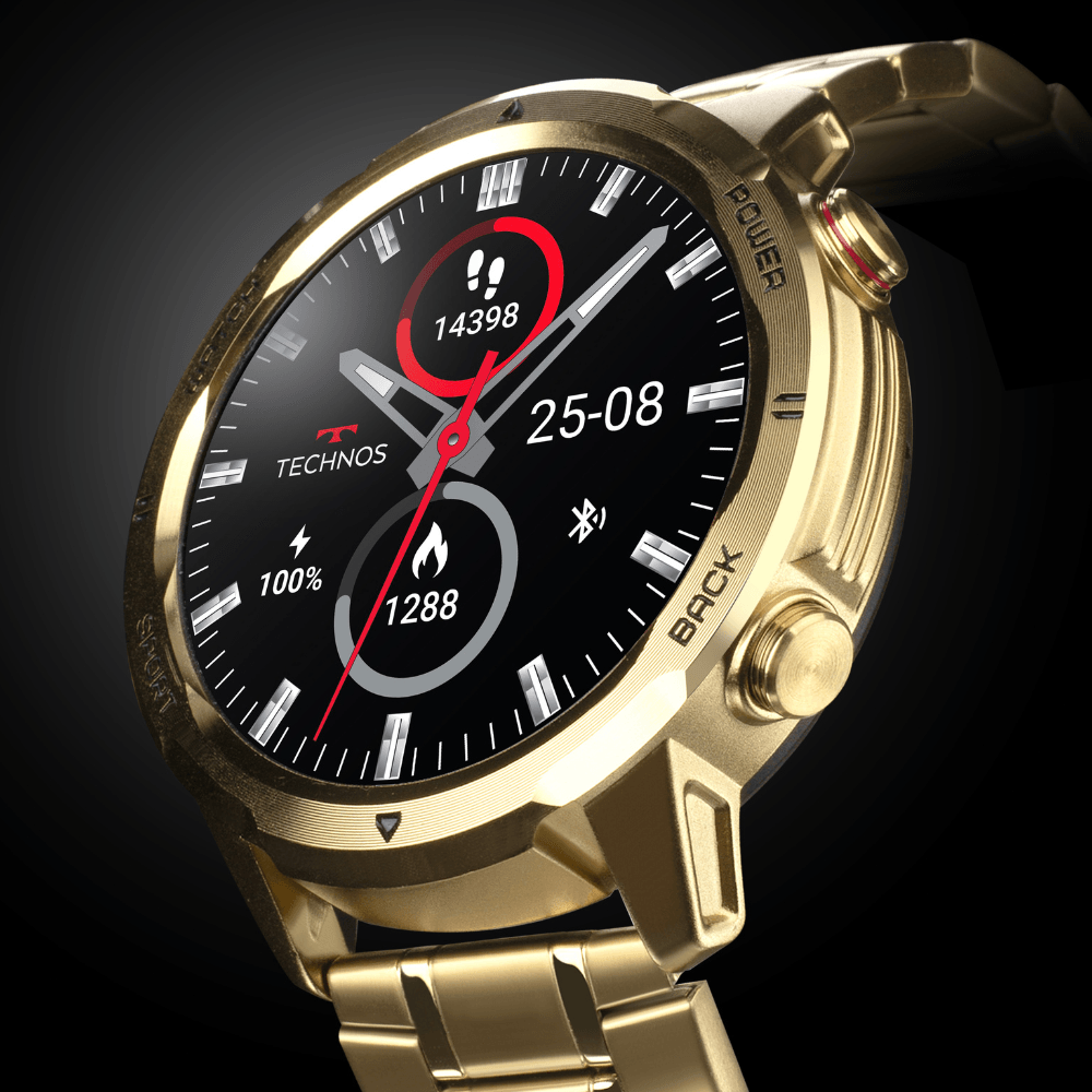 Smartwatch Tech Connect Sports Call Dourado
