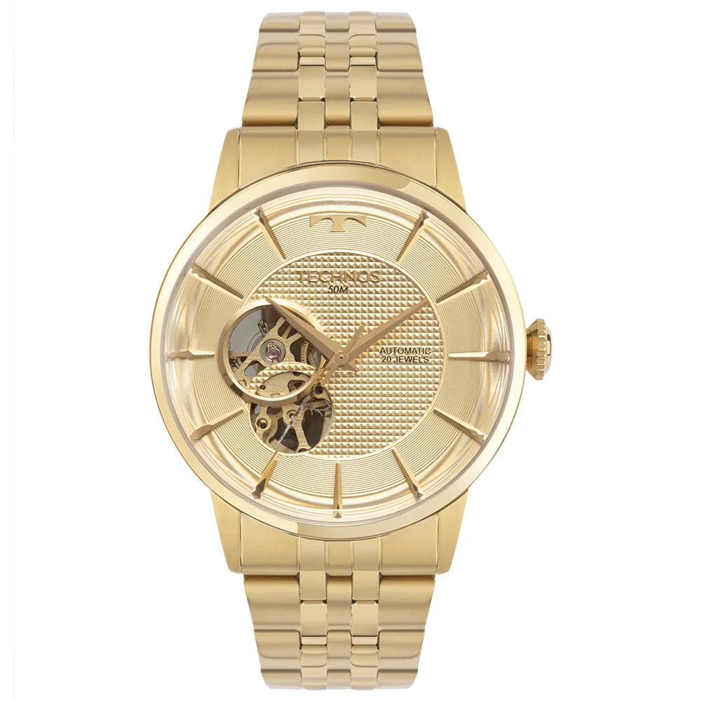 Relógio Tec Masculino Automático Dourado