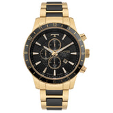 Relógio Tec Masculino Ceramic Saphire Dourado