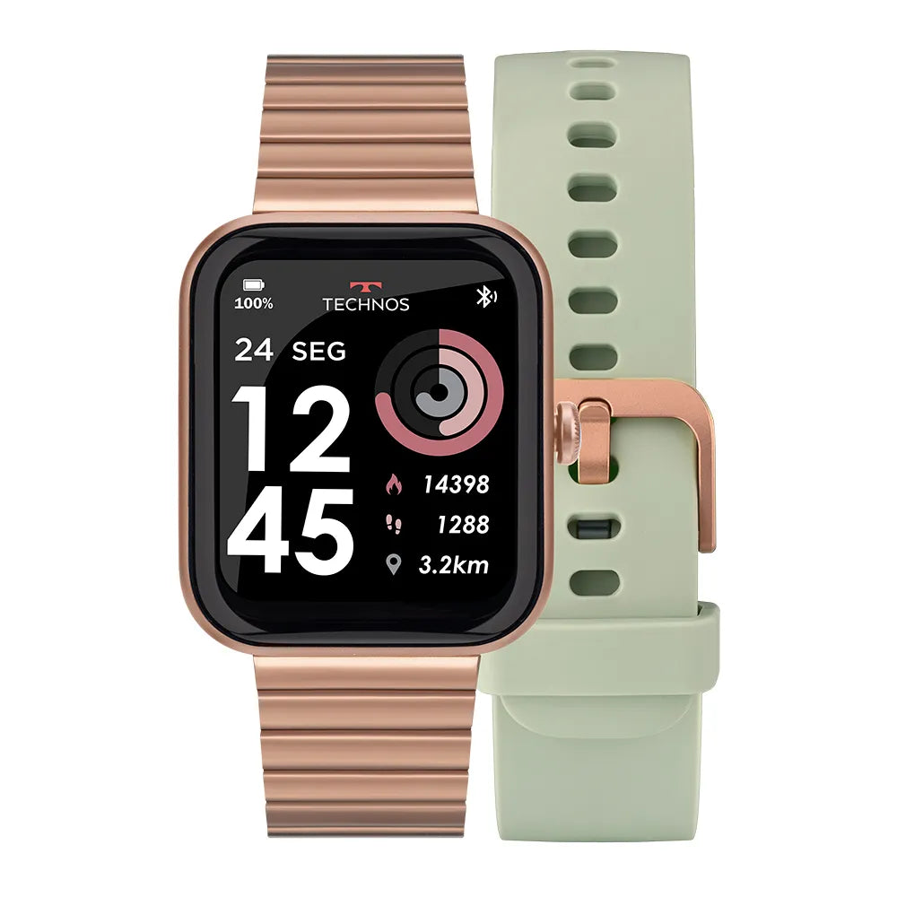 Smartwatch Tec Connect MAX Rose e Verde