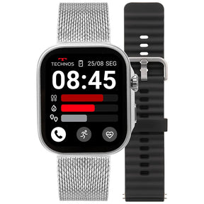 Smartwatch Technos Connect Max Call Prata